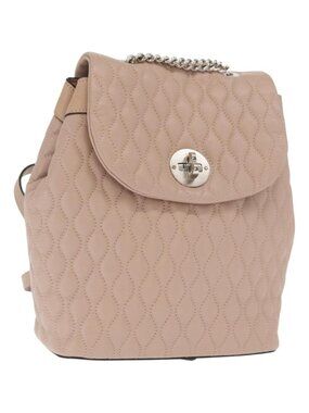 BALLY Backpack Leather Pink Silver